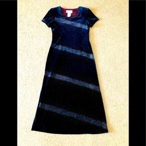 Jessica Howard Velvet Chic Dress Sz Petite 6 Vintage Shiny Party Stretchy